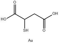 gold(+1) cation, 4-hydroxy-4-oxo-2-sulfanyl-butanoate Struktur