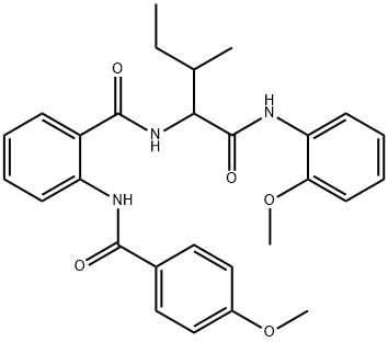 Benzamide, 2-[(4-methoxybenzoyl)amino]-N-[1-[[(2-methoxyphenyl)amino]carbonyl]-2-methylbutyl]- (9CI) Struktur