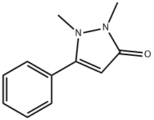 1,2-Dihydro-1,2-dimethyl-5-phenyl-3H-pyrazol-3-one Struktur