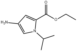 1H-Pyrrole-2-carboxylicacid,4-amino-1-(1-methylethyl)-,ethylester(9CI) Struktur