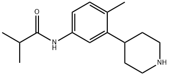 2-METHYL-N-[4-METHYL-3-(4-PIPERIDINYL)PHENYL]PROPANAMIDE Struktur