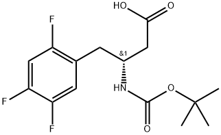 BOC-(R)-3-AMINO-4-(2,4,5-TRIFLUORO-PHENYL)-BUTYRIC ACID Structure