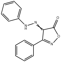 3-Phenyl-4-(2-phenylhydrazono)isoxazole-5(4H)-one Struktur