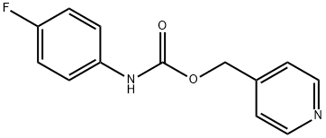 4-Fluorophenylcarbamic acid 4-pyridylmethyl ester Struktur