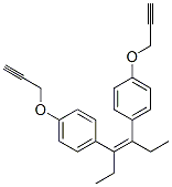 1-prop-2-ynoxy-4-[4-(4-prop-2-ynoxyphenyl)hex-3-en-3-yl]benzene Struktur