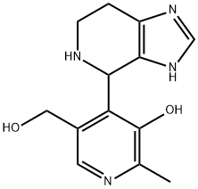 3-Pyridinemethanol,  5-hydroxy-6-methyl-4-(4,5,6,7-tetrahydro-1H-imidazo[4,5-c]pyridin-4-yl)-  (8CI,9CI) Struktur