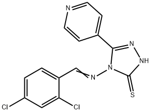 4-[(2,4-DICHLOROPHENYL)METHYLIDENEAMINO]-5-PYRIDIN-4-YL-2H-1,2,4-TRIAZOLE-3(4H)-THIONE Struktur