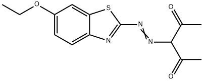 3-[(6-Ethoxy-2-benzothiazolyl)azo]-2,4-pentanedione Struktur