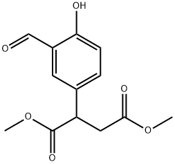 Butanedioic acid, 2-(3-forMyl-4-hydroxyphenyl)-, 1,4-diMethyl ester Struktur