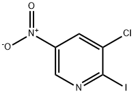 3-chloro-2-iodo-5-nitropyridine Struktur