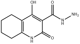 3-Quinolinecarboxylic acid, 1,2,5,6,7,8-hexahydro-4-hydroxy-2-oxo-, hydrazide (9CI) Struktur