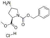 (2R,4S)-4-AMINO-1-CBZ-PYRROLIDINE-2-CARBOXYLIC ACID METHYL ESTER-HCl Struktur