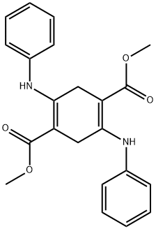 dimethyl 2,5-dianilinocyclohexa-1,4-diene-1,4-dicarboxylate Struktur