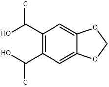 1,3-Benzodioxole-5,6-dicarboxylic acid Struktur