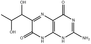 2-Amino-6-(1,2-dihydroxypropyl)-4,7(1H,8H)-pteridinedione Struktur