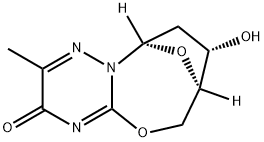 7,10-Epoxy-3H,6H-[1,2,4]triazino[3,2-b][1,3]oxazocin-3-one, 7,8,9,10-tetrahydro-8-hydroxy-2-methyl-, (7R,8S,10R)- (9CI) Struktur