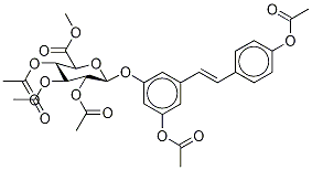 trans Resveratrol Penta-O-acetyl-3-β-D-glucuronide Methyl Ester Struktur