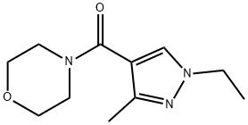 Morpholine, 4-[(1-ethyl-3-methyl-1H-pyrazol-4-yl)carbonyl]- (9CI) Struktur