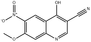 3-Quinolinecarbonitrile, 4-hydroxy-7-Methoxy-6-nitro- Struktur