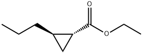 Cyclopropanecarboxylic acid, 2-propyl-, ethyl ester, (1R,2R)- (9CI) Struktur