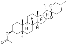 SMILAGENIN ACETATE Struktur