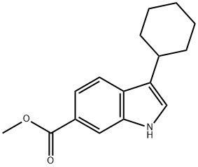 3-CYCLOHEXYL-1H-INDOLE-6-CARBOXYLIC ACID METHYL ESTER Struktur