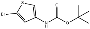 2-BROMO-4-(N-TERT-BUTYLOXYCARBONYLAMINO)THIOPHENE Struktur