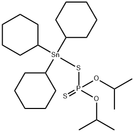 Tricyclohexyl[(diisopropoxythioxophosphoranyl)thio]stannane Struktur