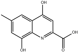 2-Quinolinecarboxylic acid, 4,8-dihydroxy-6-methyl- (9CI) Struktur