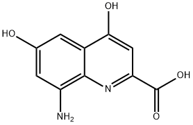 2-Quinolinecarboxylic acid, 8-amino-4,6-dihydroxy- (9CI) Struktur