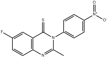 4(3H)-Quinazolinethione, 6-fluoro-2-methyl-3-(4-nitrophenyl)- Struktur