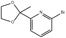 2-Bromo-6-(2-methyl-1,3-dioxolan-2-yl)pyridine Struktur