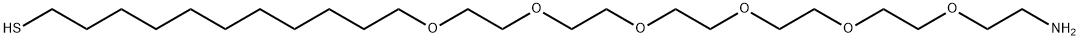 20-(11-Mercaptoundecanyloxy)-3,6,9,12,15,18-hexaoxaeicosane-1-amine,hydrochloride Struktur