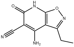 Isoxazolo[5,4-b]pyridine-5-carbonitrile, 4-amino-3-ethyl-6,7-dihydro-6-oxo- (9CI) Struktur