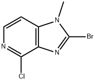 2-BROMO-4-CHLORO-1-METHYL-1H-IMIDAZO[4,5-C]PYRIDINE Struktur