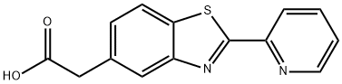 2-(2-pyridin-2-ylbenzothiazol-5-yl)acetic acid Struktur