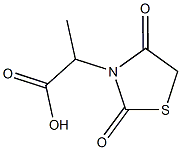 3-Thiazolidineacetic  acid,  -alpha--methyl-2,4-dioxo- Struktur