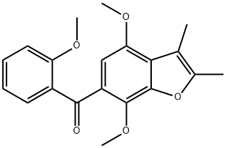 4,7-Dimethoxy-2,3-dimethyl-6-(o-methoxybenzoyl)benzofuran Struktur