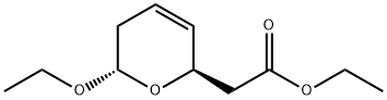 2H-Pyran-2-aceticacid,6-ethoxy-5,6-dihydro-,ethylester,(2R,6S)-(9CI) Struktur