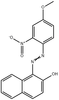 1-[(4-methoxy-2-nitrophenyl)azo]-2-naphthol Struktur