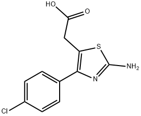 2-Amino-4-(4-chlorophenyl)thiazole-5-acetic acid Struktur