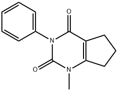 6,7-Dihydro-1-methyl-3-phenyl-1H-cyclopentapyrimidine-2,4(3H,5H)-dione Struktur