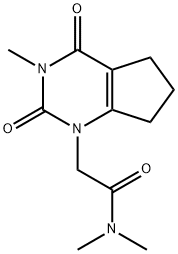 2,3,4,5,6,7-Hexahydro-2,4-dioxo-N,N,3-trimethyl-1H-cyclopentapyrimidine-1-acetamide Struktur