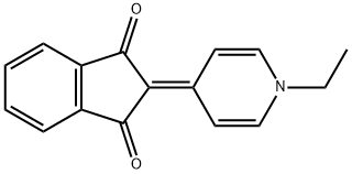 2-[1-Ethylpyridin-4(1H)-ylidene]-1,3-indanedione Struktur