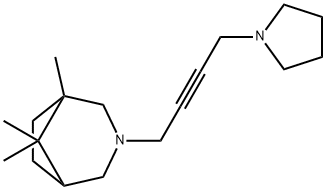 3-[4-(1-Pyrrolidinyl)-2-butynyl]-1,8,8-trimethyl-3-azabicyclo[3.2.1]octane Struktur