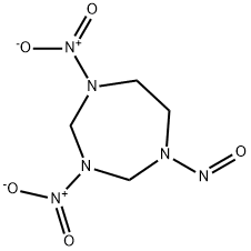 Hexahydro-1,3-dinitro-5-nitroso-1H-1,3,5-triazepine Struktur