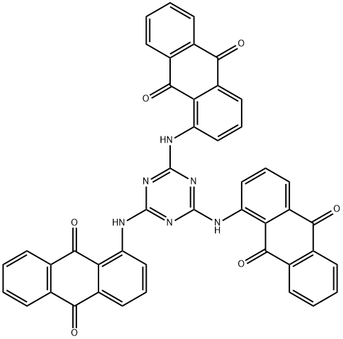 1,1',1''-(1,3,5-triazine-2,4,6-triyltriimino)trisanthraquinone Struktur