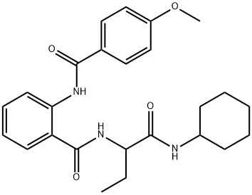 Benzamide, N-[1-[(cyclohexylamino)carbonyl]propyl]-2-[(4-methoxybenzoyl)amino]- (9CI) Struktur