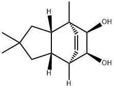 4,7-Ethano-1H-indene-8,9-diol, 2,3,3a,4,7,7a-hexahydro-2,2,4-trimethyl-, (3aS,4S,7R,7aR,8S,9R)- (9CI) Struktur