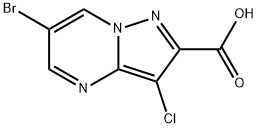 6-bromo-3-chloropyrazolo[1,5-a]pyrimidine-2-carboxylic acid Struktur